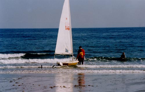 Sailing on Pendower Beach